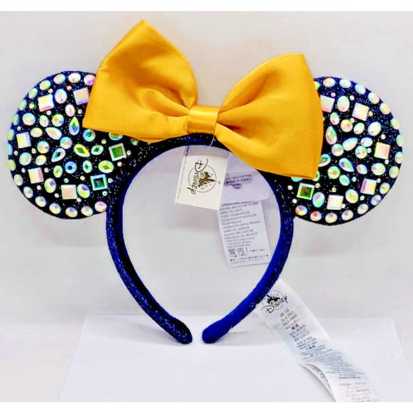 Disney Parks WDW 50th Anniversary Jeweled Minnie Mouse Headband Ears New Ship